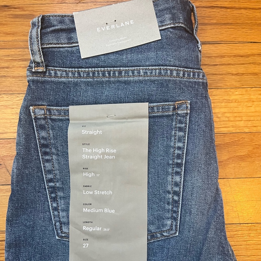 NWT Everlane The High Rise Straight Jean